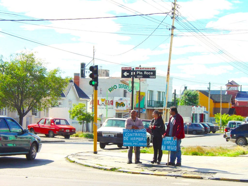 Una micro manifestazione sindacale in Argentina